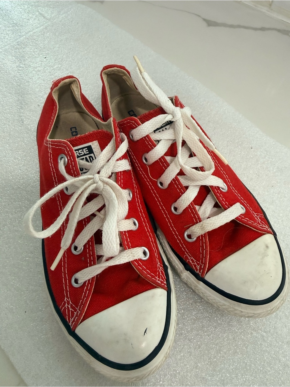 Red Kids Converse Lace-Up Sneakers